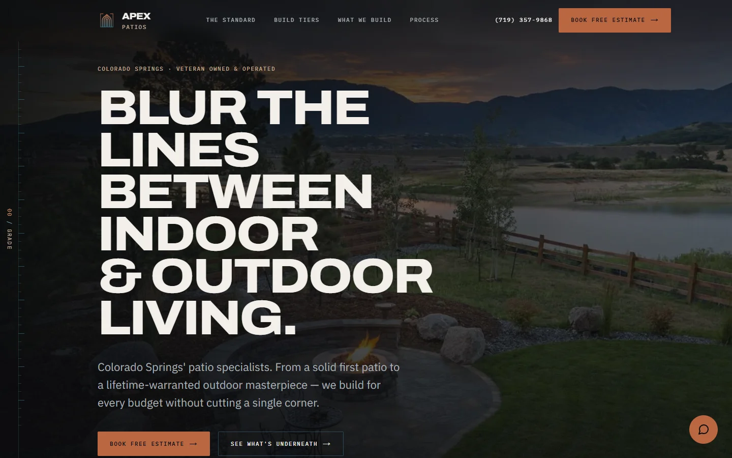 Website preview: Apex Patios LLC