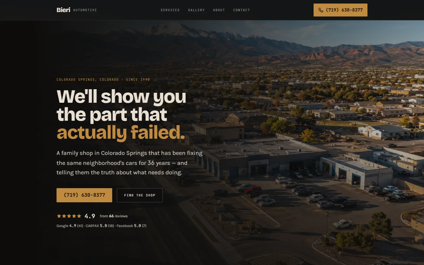 Website preview: Bieri Automotive